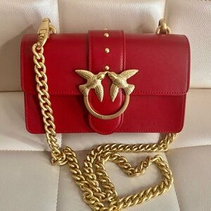 Red Pinko Mini Love Bag